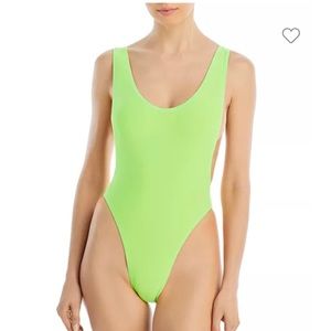 Norma Kamala Reversible One Piece in Neon Green & Sos